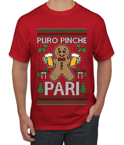 Puro Pinche Pari, Ugly Christmas Sweater Unisex Men's T-Shirt