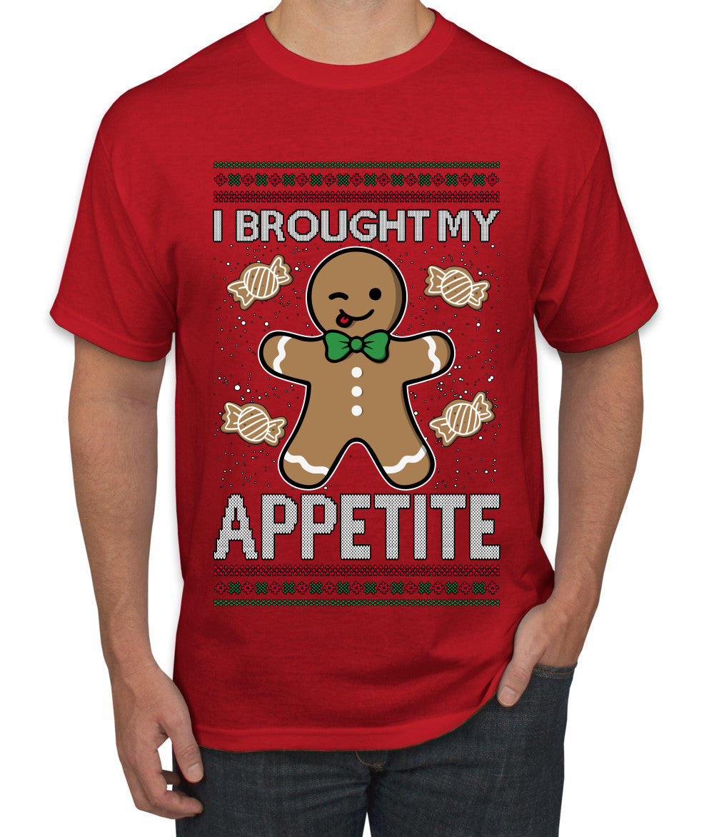 I Brought My Appetitie, Ugly Christmas Sweater Unisex Men's T-Shirt