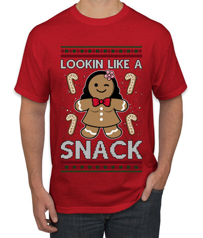 Lookin Like A Snack, Ugly Christmas Sweater Unisex Men's T-Shirt