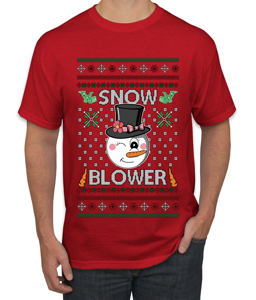 Snow Blower, Ugly Christmas Sweater Unisex Men's T-Shirt