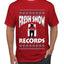 Fresh Snow Records Hip Hop Parody, Ugly Christmas Sweater Unisex Men's T-Shirt