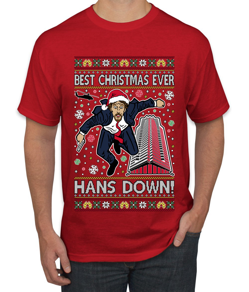 Die Hard Best Christmas Ever Hans Down Nakatomi, Ugly Christmas Sweater Unisex Men's T-Shirt