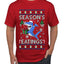 Season's Eatings Shark, Ugly Christmas Sweater Unisex Men's T-Shirt