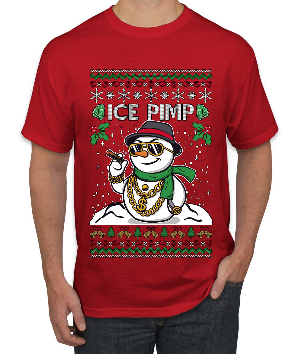 Ice Pimp, Ugly Christmas Sweater Unisex Men's T-Shirt