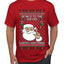 Be Nice To The Server Santa's Watching, Ugly Christmas Sweater Unisex Men's T-Shirt