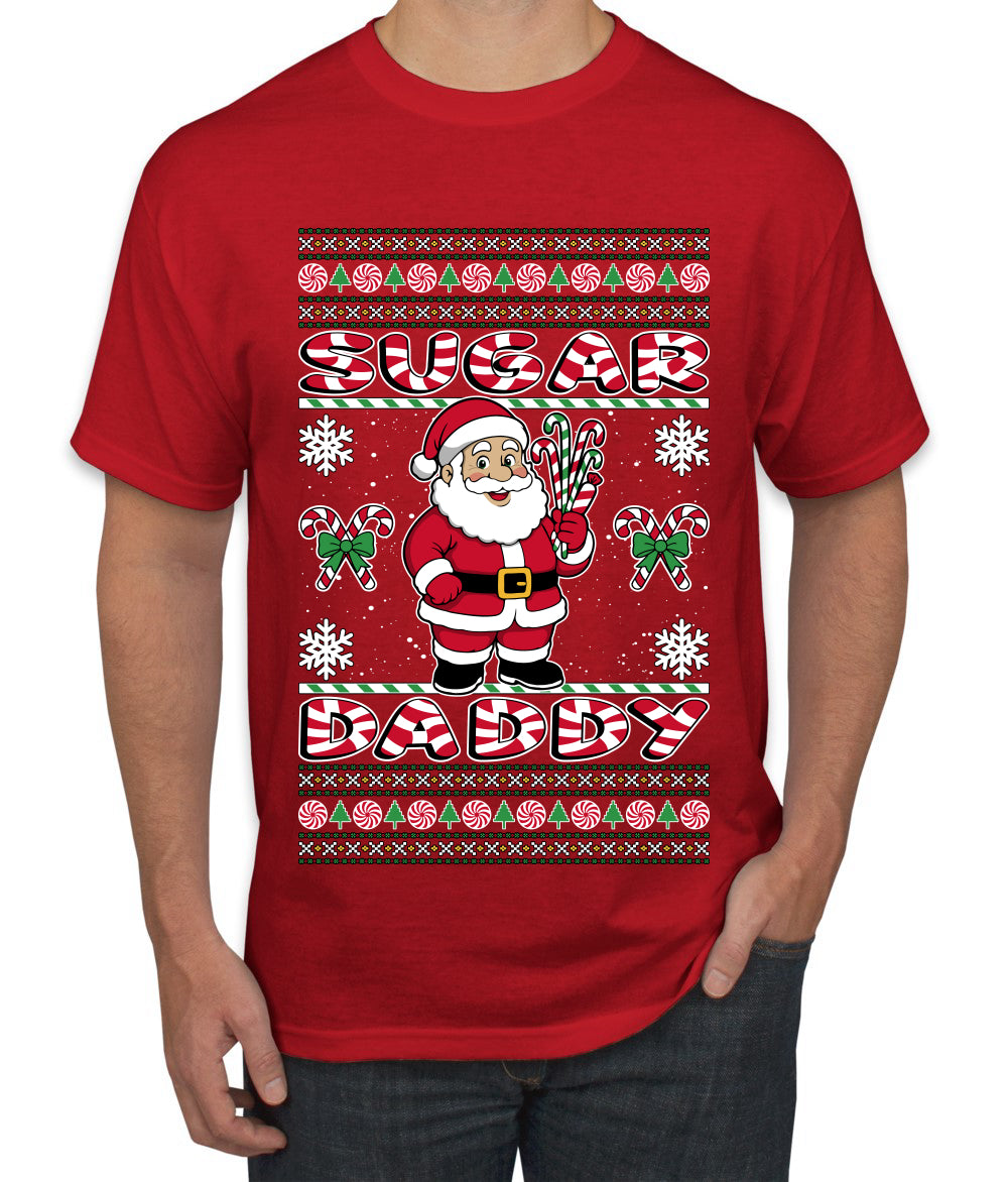 Sugar Daddy Santa, Ugly Christmas Sweater Unisex Men's T-Shirt