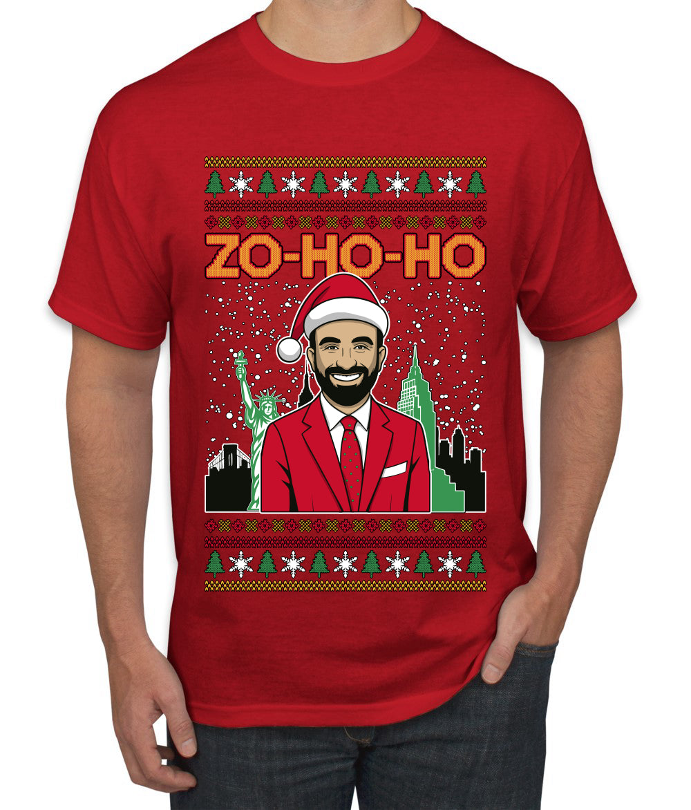 Zo Ho Ho Zohran Mamdani NYC, Ugly Christmas Sweater Unisex Men's T-Shirt