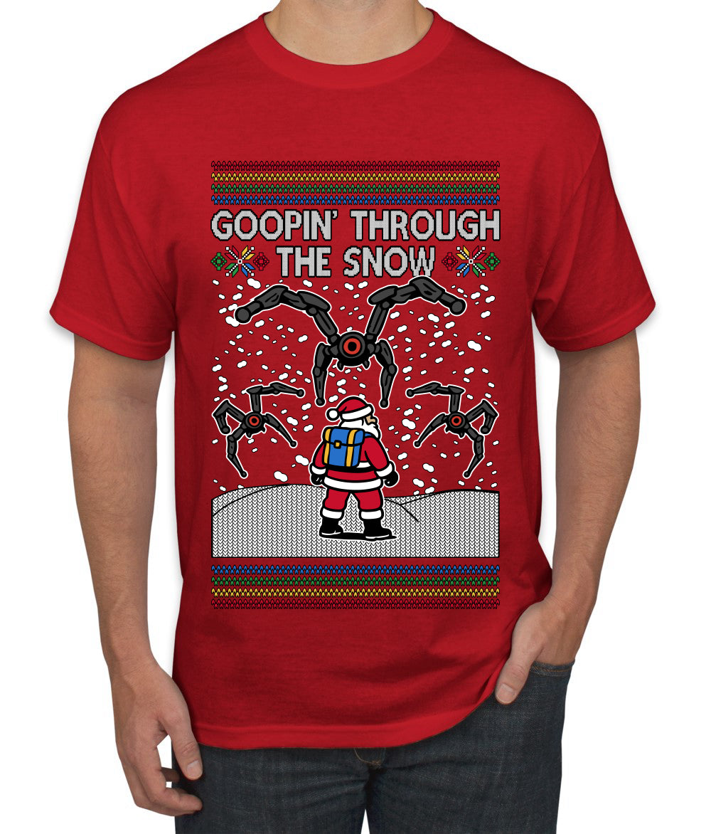 Goopin' Through The Snow Gamer Santa, Ugly Christmas Sweater Unisex Men's T-Shirt