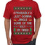 Probably Just Gonna Jingle Some Of The Way I'm Tired, Ugly Christmas Sweater Unisex Men's T-Shirt
