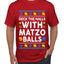Deck The Halls With Matzo Balls Hanukkah, Ugly Christmas Sweater Unisex Men's T-Shirt