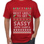 Most Likely To Get Sassy With Santa, Ugly Christmas Sweater Unisex Men's T-Shirt