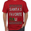 Santa's Favorite Italian, Funny Italian Christmas Sweater, Ugly Christmas Sweater Unisex Men's T-Shirt
