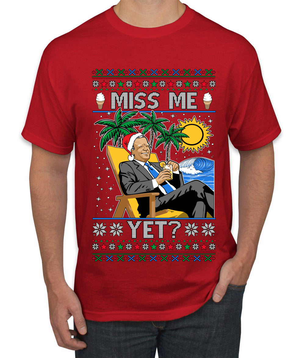 Miss Me Yet? President USA Design, Ugly Christmas Sweater Unisex Men's T-Shirt