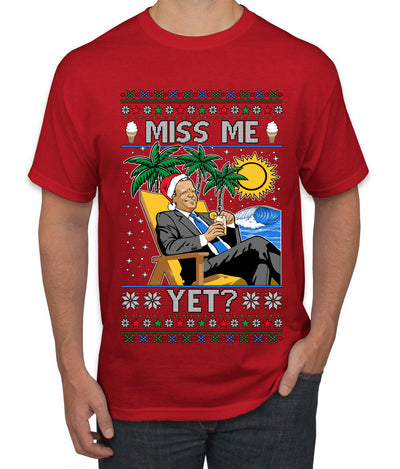 Miss Me Yet? President USA Design, Ugly Christmas Sweater Unisex Men's T-Shirt