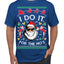 I Do It for the Hos Funny Santa Claus Ugly Christmas Sweater Men's T-Shirt