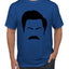 Parks and Rec Fans Ron Swanson Mustache Face Silhouette Pop Culture Men's T-Shirt