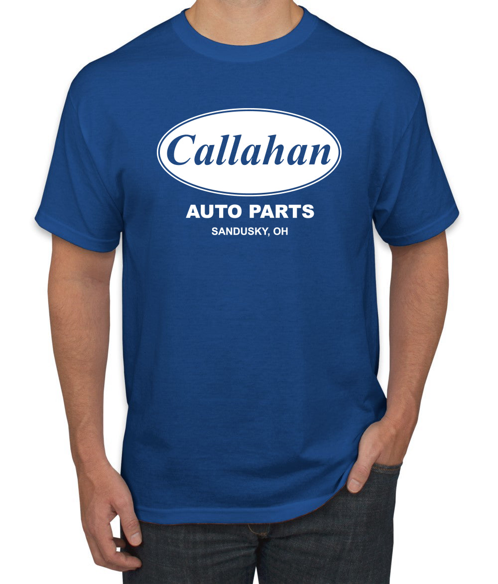 Callahan Auto Parts Sandusky Ohio Retro 90s Funny Tommy Boy Humor Men's T-Shirt