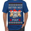 Better Not Pout, Cute Sad Santa Cats | Funny Ugly Christmas Sweater Men's T-Shirt