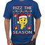 Rizz the Season Viral Internet Fire Emoji Face Meme Ugly Christmas Sweater Men's T-Shirt