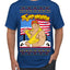 Trumpamania Funny Hogan 80s USA Wrestling Sports Parody Ugly Christmas Sweater Men's T-Shirt