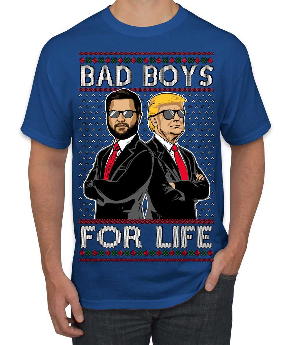 Bad Boys for Life Donald Trump JD Vance Funny 90s Movie Ugly Christmas Sweater Men's T-Shirt