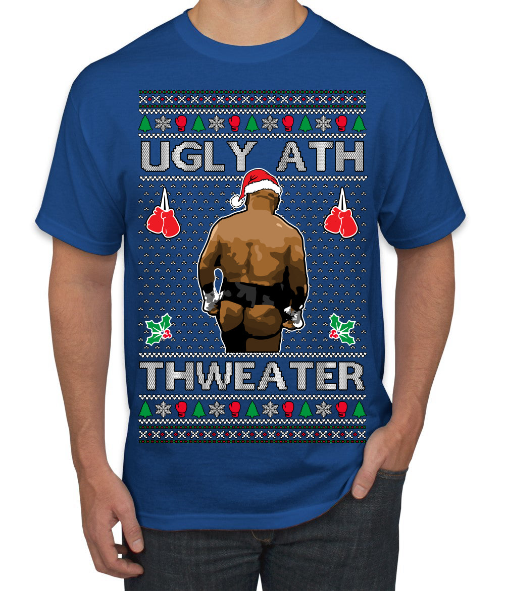 Ugly Ath Sweater Merry Chrithmith, Butt Viral Ugly Ass Boxing Fight Meme Ugly Christmas Sweater Men's T-Shirt