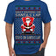 What Happens on Santa's Lap Stays on Santa's Lap, Funny Dirty X Rated Naughty Ugly Christmas Sweater Men's T-Shirt