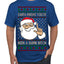 Santa Knows You've Been a Dumb Bitch Funny Vulgar Dirty Ugly Christmas Sweater Men's T-Shirt