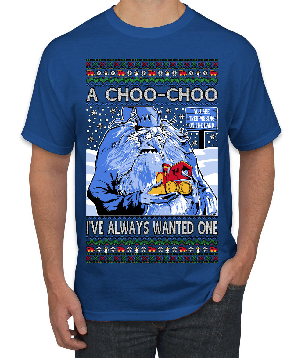 A Choo Choo I've Always Wanted One Winter Warlock Movie Ugly Christmas Sweater Men's T-Shirt
