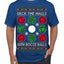 Deck the Halls with Bocce Balls, Funny Classic Italy Italian Sports Ugly Christmas Sweater Men's T-Shirt
