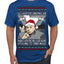 All I Want for Christmas are Sharks With Frickin Laser Beams Attached to their Heads Funny 90s 00s Comedy Movie Ugly Christmas Sweater Men's T-Shirt
