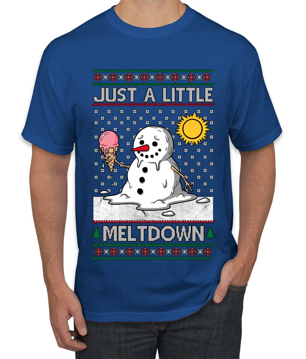 Just A Little Meltdown, Ugly Christmas Sweater Men's T-Shirt