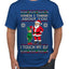 When I Think About You I Touch My Elf, Ugly Christmas Sweater Men's T-Shirt