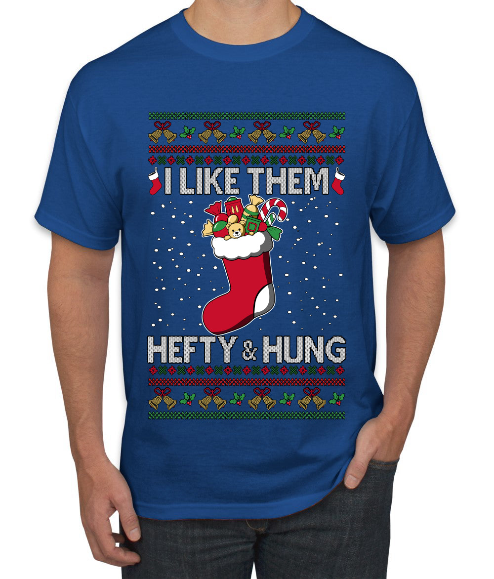 Hefty And Hung Christmas Sweater, Funny  Ugly Christmas Sweater Men's T-Shirt