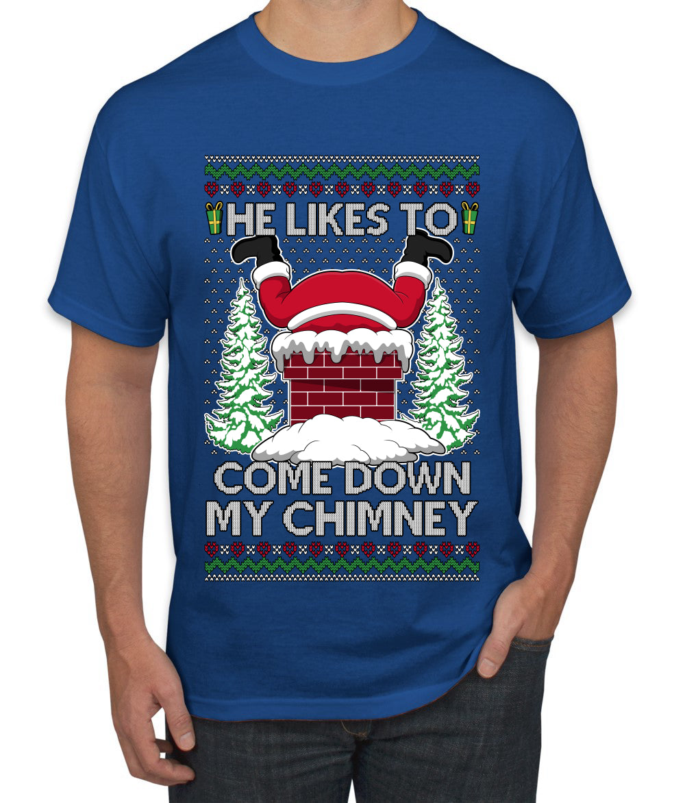 Come Down my Chimney Ugly Christmas Sweater Unisex Unisex Men's T-Shirt
