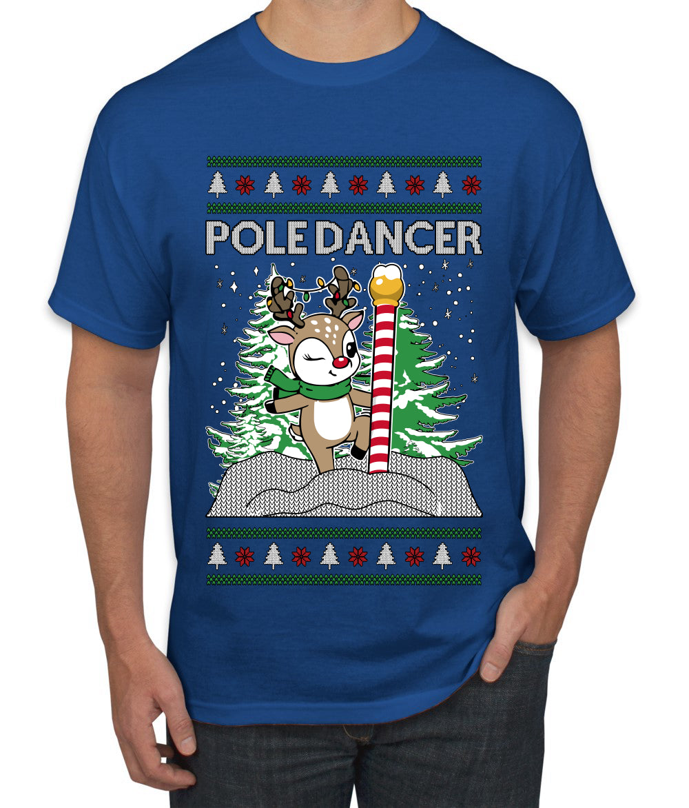 Pole Dancer, Ugly Christmas Sweater Unisex Men's T-Shirt