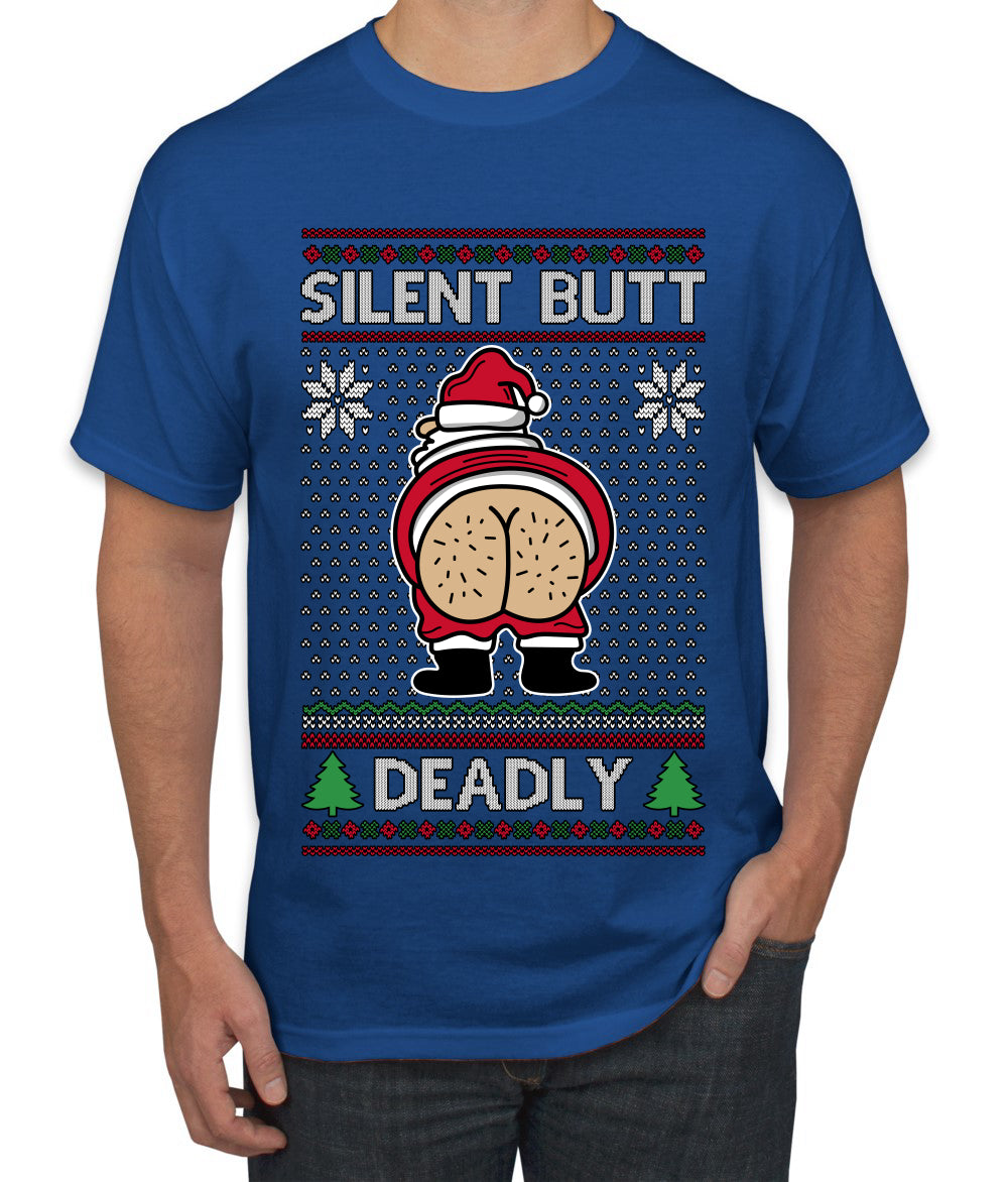 Silent Butt Deadly Farting Santa, Ugly Christmas Sweater Unisex Men's T-Shirt