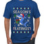 Season's Eatings Shark, Ugly Christmas Sweater Unisex Men's T-Shirt