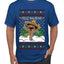 Feliz Navidad Dancing Gingerbread Man, Ugly Christmas Sweater Unisex Men's T-Shirt