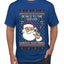 Be Nice To The Server Santa's Watching, Ugly Christmas Sweater Unisex Men's T-Shirt