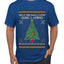 Deck The Halls With Guns & Ammo Fa La La La La, Ugly Christmas Sweater Unisex Men's T-Shirt