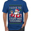 I Love To Stuff Her Stocking, Ugly Christmas Sweater Unisex Men's T-Shirt