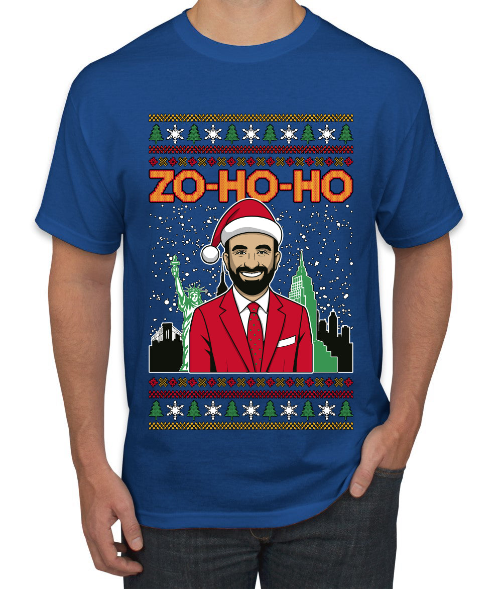 Zo Ho Ho Zohran Mamdani NYC, Ugly Christmas Sweater Unisex Men's T-Shirt