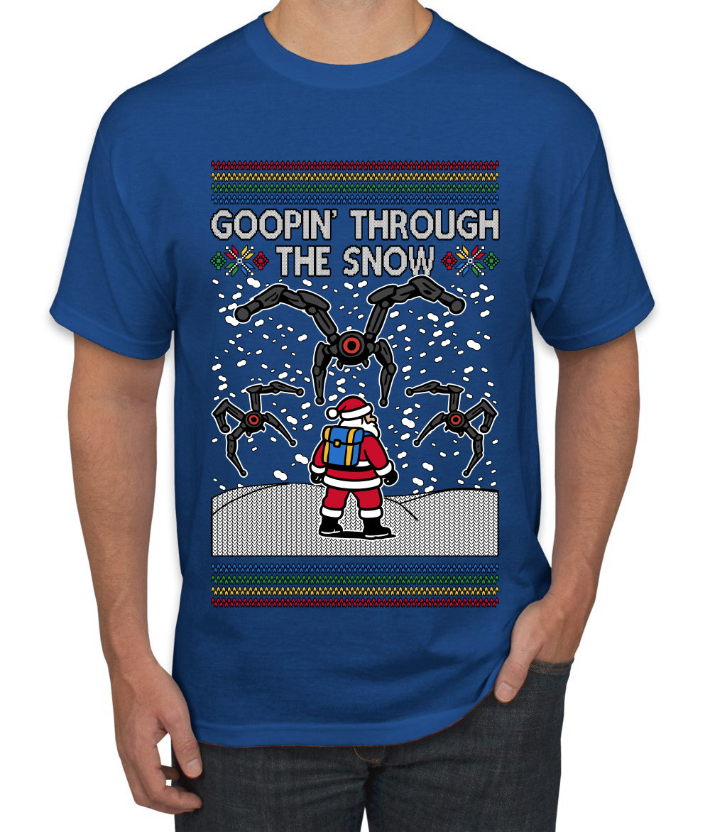 Goopin' Through The Snow Gamer Santa, Ugly Christmas Sweater Unisex Men's T-Shirt