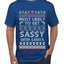 Most Likely To Get Sassy With Santa, Ugly Christmas Sweater Unisex Men's T-Shirt