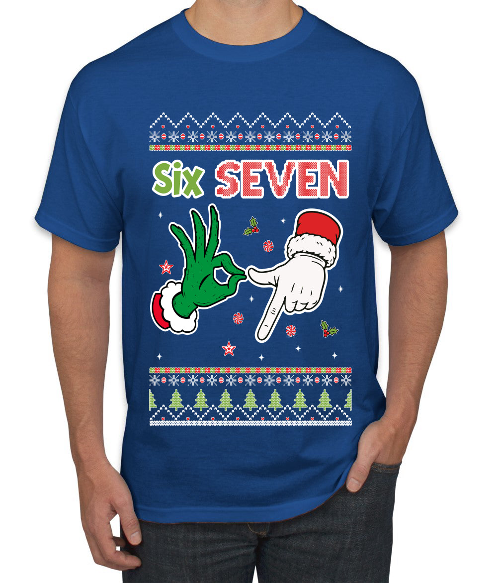 6 7 Christmas Hands, Ugly Christmas Sweater Unisex Men's T-Shirt