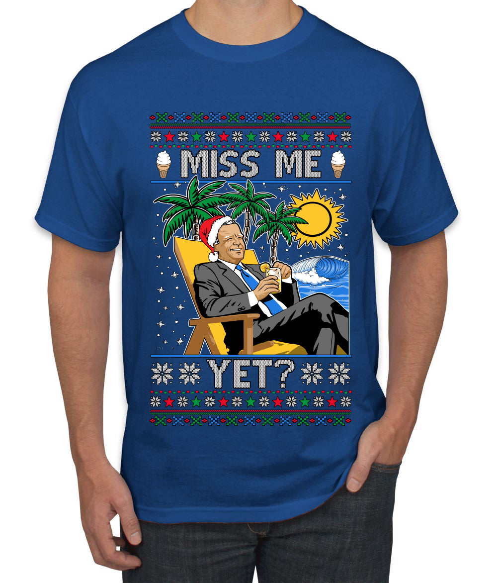 Miss Me Yet? President USA Design, Ugly Christmas Sweater Unisex Men's T-Shirt