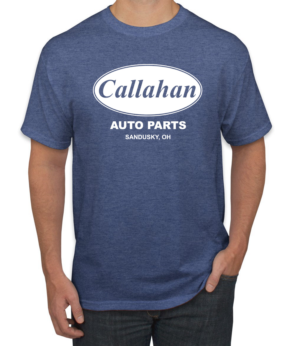 Callahan Auto Parts Sandusky Ohio Retro 90s Funny Tommy Boy Humor Men's T-Shirt