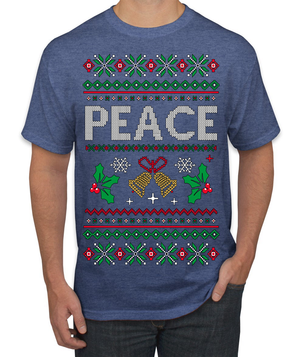 Peace Ugly Christmas Sweater Men's T-Shirt