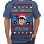 Merry Christmas Little Fella Funny 90s Harry Movie Quote Ugly Christmas Sweater Men's T-Shirt